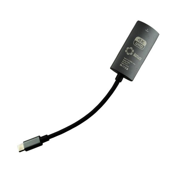 Imagem de Adaptador Usb Tipo C Para Hdmi 4K E 2K Lotus Lt-330