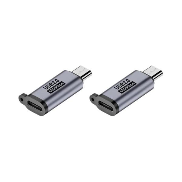 Imagem de Adaptador USB Tipo-C para Micro USB - Conversor Macho para Fêmea para Xiaomi e Samsung