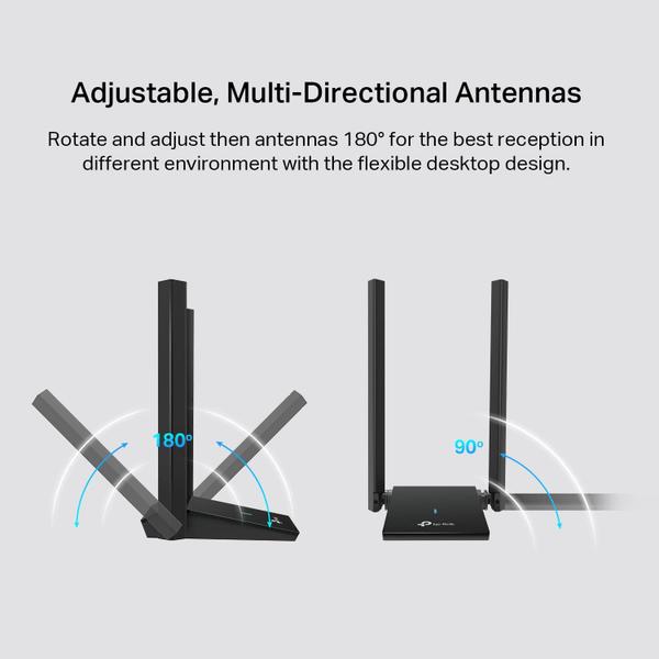 Imagem de Adaptador USB WiFi 6 TP-Link Archer TX20U Plus AX1800 para PC