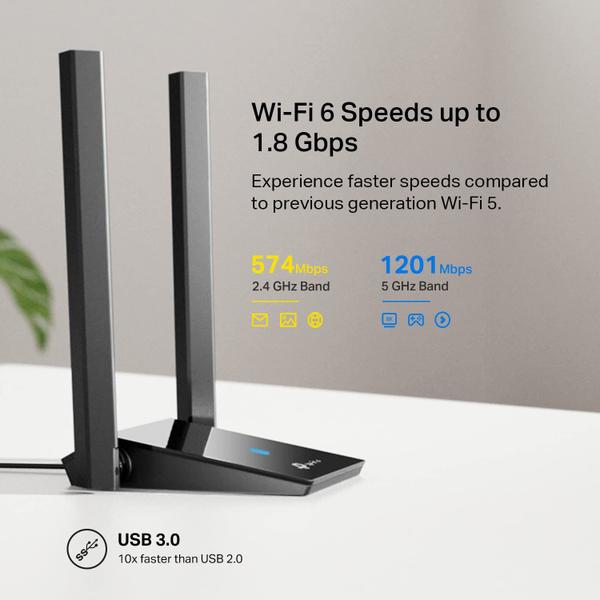 Imagem de Adaptador USB WiFi 6 TP-Link Archer TX20U Plus AX1800 para PC