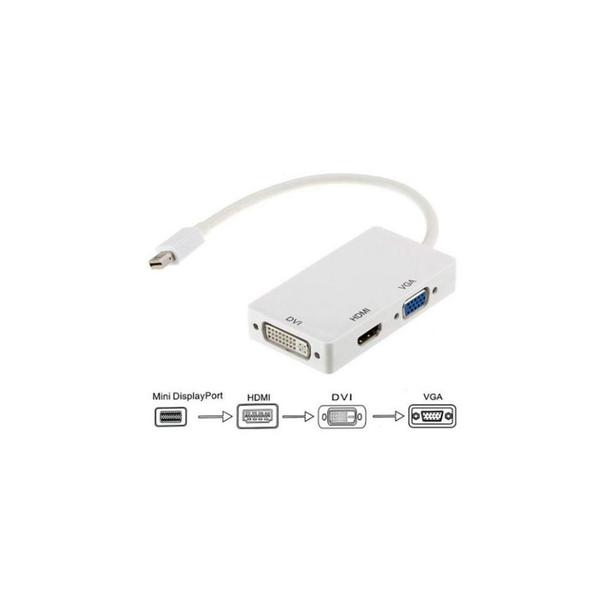 Imagem de Adaptador VGA Fêmea X HDMI Fêmea X DVI Fêmea X Mini DP Macho