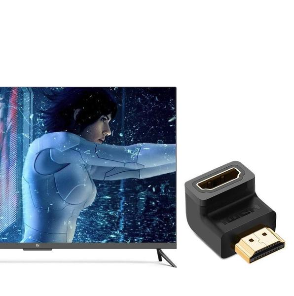 Imagem de Adaptador Vídeo Ugreen Hdmi Macho Para Hdmi Fêmea 90º 20109