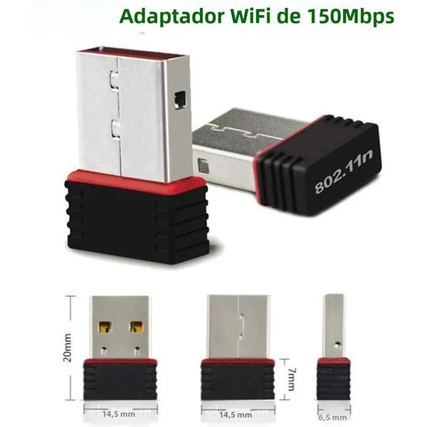 Imagem de Adaptador WiFi USB 150Mbps - Para Raspberry Pi, Laptop, PC e Windows