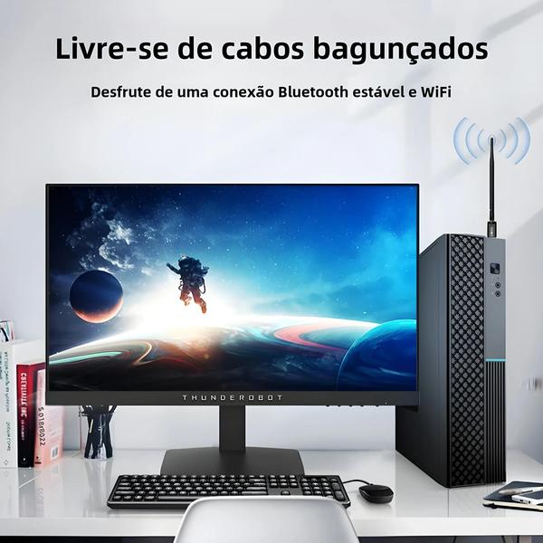 Imagem de Adaptador WiFi USB Dual Band AX900 Bluetooth 5.3 - Receptor Wireless Wi-Fi 6 para PC e Laptop