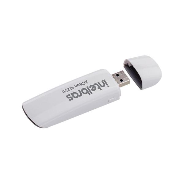 Imagem de Adaptador Wireless Intelbras 4710018 A1200 Action USB 3.0 Dual Band Branco