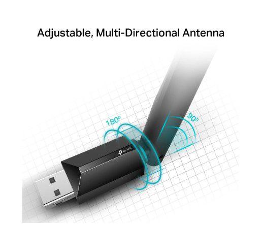 Imagem de Adaptador Wireless TP-Link USB 2.0 AC600 Archer T2U Plus