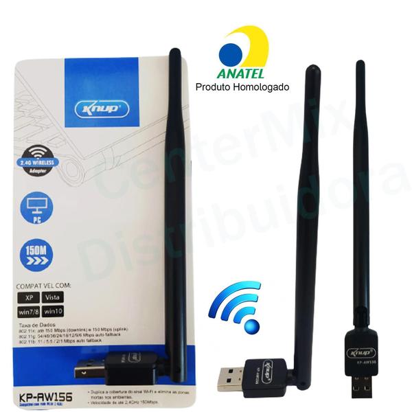 Imagem de Adaptador Wireless Usb 2.4G 150Mbps Kp-Aw156 - Knup