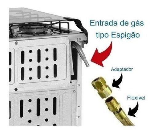 Imagem de Adaptadores+mangueira Gás Gn Cobre 4,0m Fogão Cooktop Embut