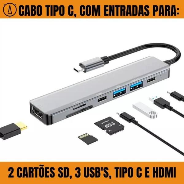 Imagem de Adaptadores OTG Compatível com USB, Tipo C Hdmi Micro Sd