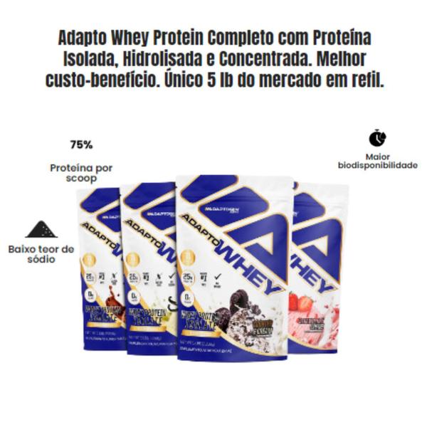Adapto whey 3w refil 2268g - adaptogen science Imagem de Adapto whey 3w refil 2268g - adaptogen science