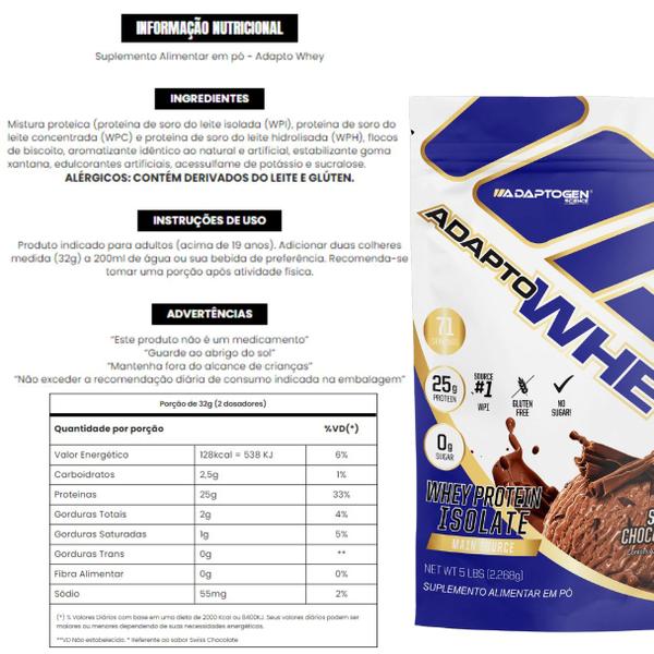 Adapto whey 3w refil 2268g - adaptogen science Imagem de Adapto whey 3w refil 2268g - adaptogen science