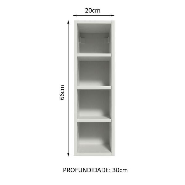 Imagem de Adega Armário de Cozinha 100% MDF 20 cm Branco Acordes Madesa