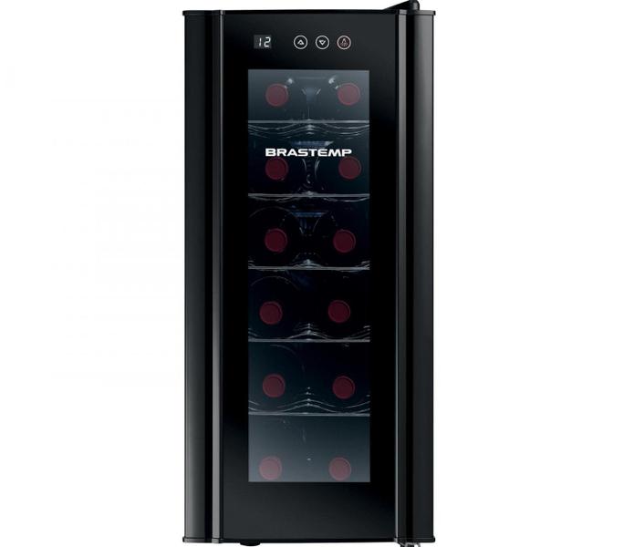 Adega Climatizada Brastemp 12 Garrafas com Painel Touch All Black BZC12 B Preto Adega Climatizada Brastemp 12 Garrafas com Painel Touch All Black BZC12 B Preto