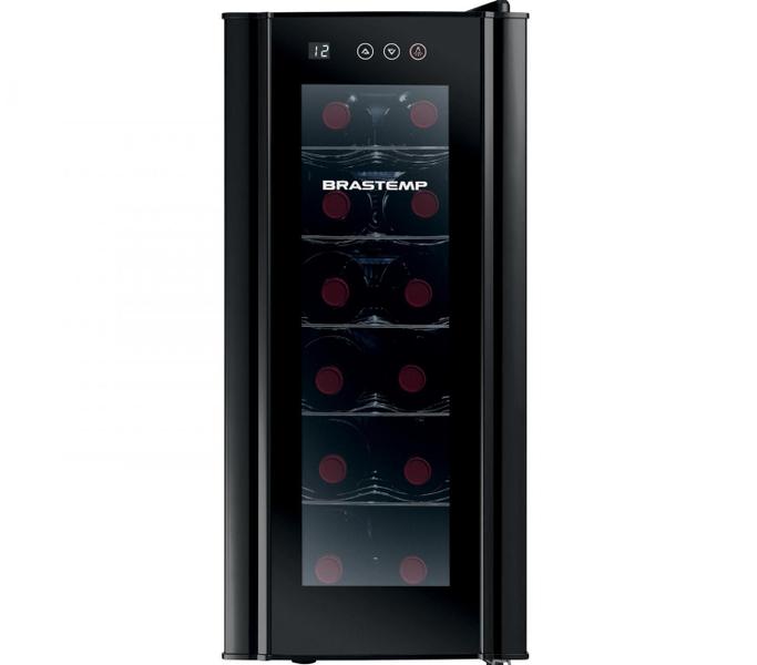 Adega Climatizada Brastemp 12 Garrafas com Painel Touch All Black BZC12 B Preto Adega Climatizada Brastemp 12 Garrafas com Painel Touch All Black BZC12 B Preto