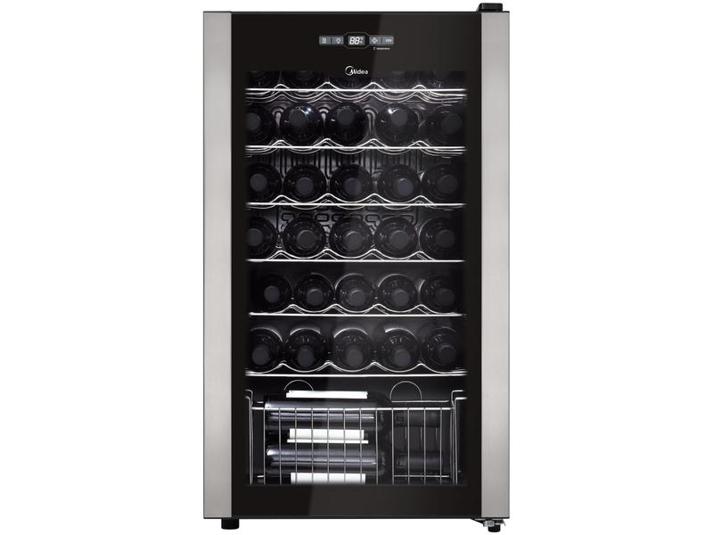 Adega Climatizada Midea 34 Garrafas - com Painel Touch WBB341 com Compressor Adega Climatizada Midea 34 Garrafas - com Painel Touch WBB341 com Compressor
