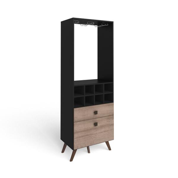 Adega com Suporte para Taças 1 Gaveta 1 Porta Retrô Movelbento Imagem de Adega com Suporte para Taças 1 Gaveta 1 Porta Retrô Movelbento
