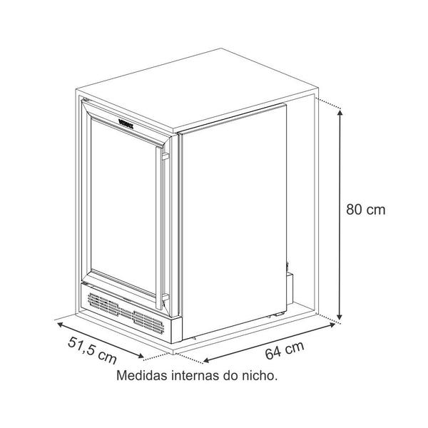 Imagem de Adega de Embutir Venax Cave In 100 82l com Opção de Embutir Preto Fosco