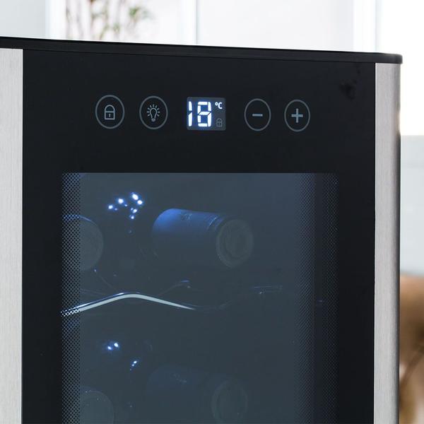 Imagem de Adega de Vinho Climatizada Electrolux 8 garrafas Uma Porta Acabamento em Alumínio (ACB08)