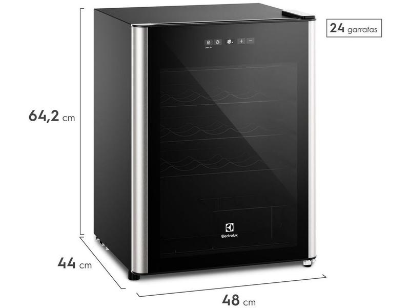 Imagem de Adega Electrolux 24 Garrafas com Compressor Preta 1 Porta WSF24