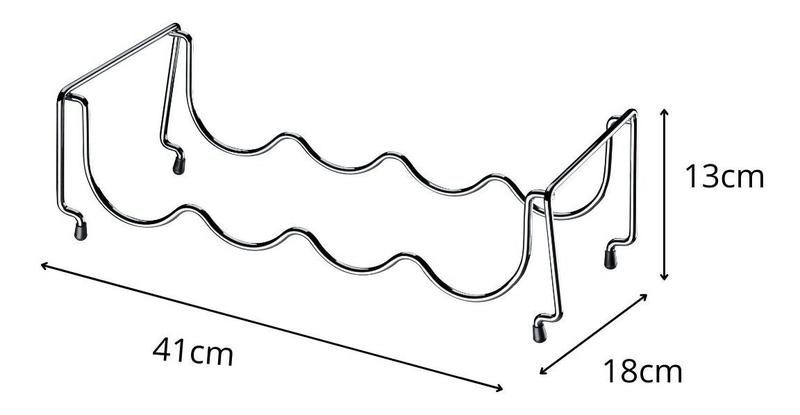 Imagem de Adega Empilhável Para 04 Garrafas C/ 2 Peças - Cromado Vinho