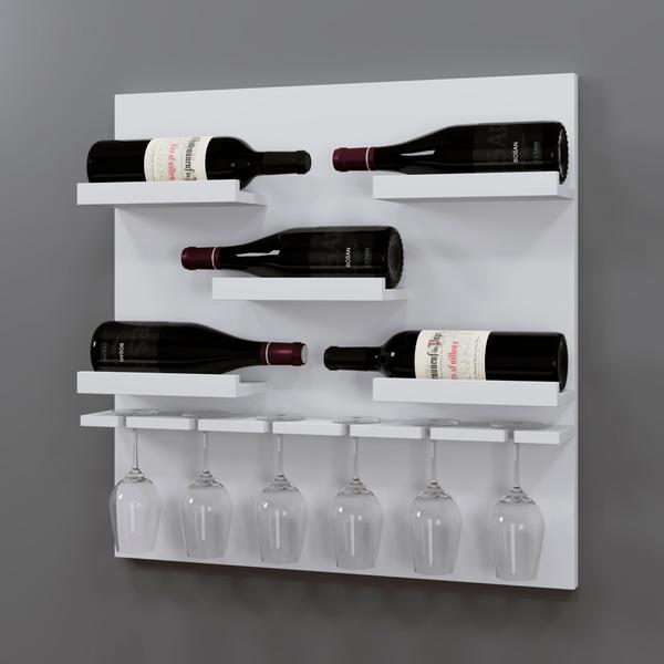 Imagem de Adega Madri Barzinho porta taça vinhos whiskies garrafas MDF 67,5x60