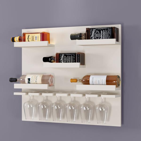 Imagem de Adega Madri Barzinho porta taça vinhos whiskies garrafas MDF 67,5x60