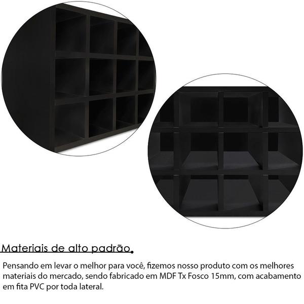 Adega MDF Suporte Nicho De 12 Garrafas Vinho De Parede - Genus Móveis Imagem de Adega MDF Suporte Nicho De 12 Garrafas Vinho De Parede