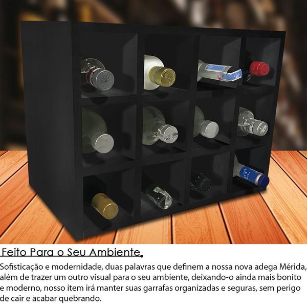 Adega MDF Suporte Nicho De 12 Garrafas Vinho De Parede - Genus Móveis Imagem de Adega MDF Suporte Nicho De 12 Garrafas Vinho De Parede