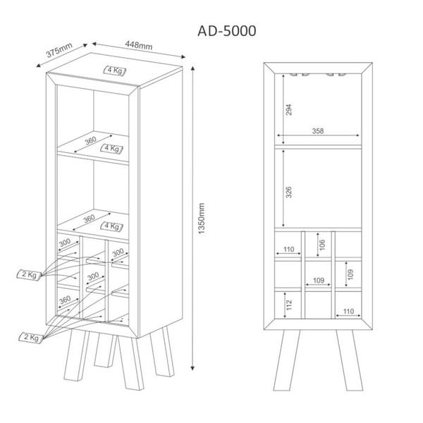 Imagem de Adega Para 09 Garrafas AD5000 Rustico Tecno Mobili