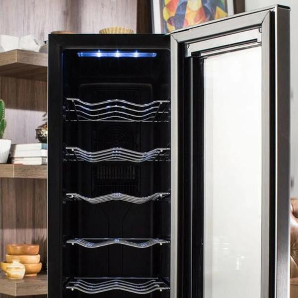 Imagem de Adega para Vinhos Electrolux com Painel Touch Eletrônico 12 Garrafas - Preto / "Bivolt"