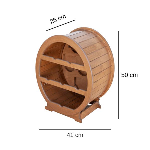 Imagem de Adega Rústica Madeira Suporte 6 Garrafas Vinho