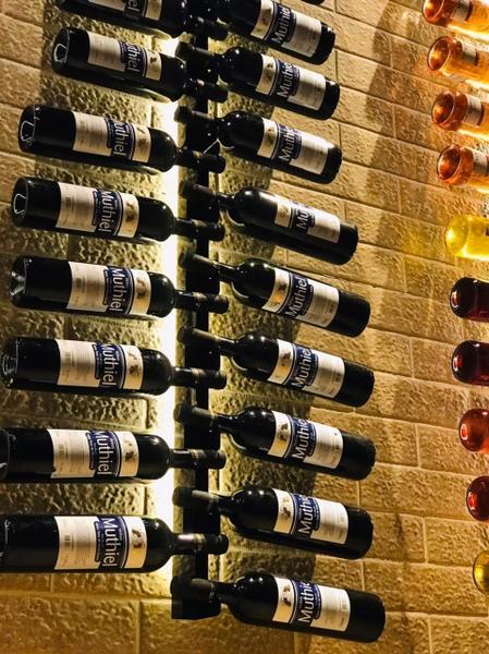 Adega Vertical Suporte Vinho Parede 12 Garrafas - Preto - Chp Innovare Imagem de Adega Vertical Suporte Vinho Parede 12 Garrafas - Preto