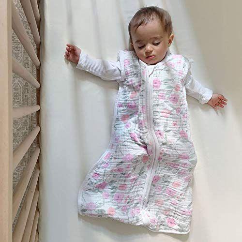 Imagem de aden + anais saco de dormir do bebê, 100% algodão Muslin, cobertor de Swaddle vestível para meninas e meninos, saco de dormir recém-nascido, respirável e leve, TOG Rating 1.0, Mon Fleur, Pequeno, 0-6 meses