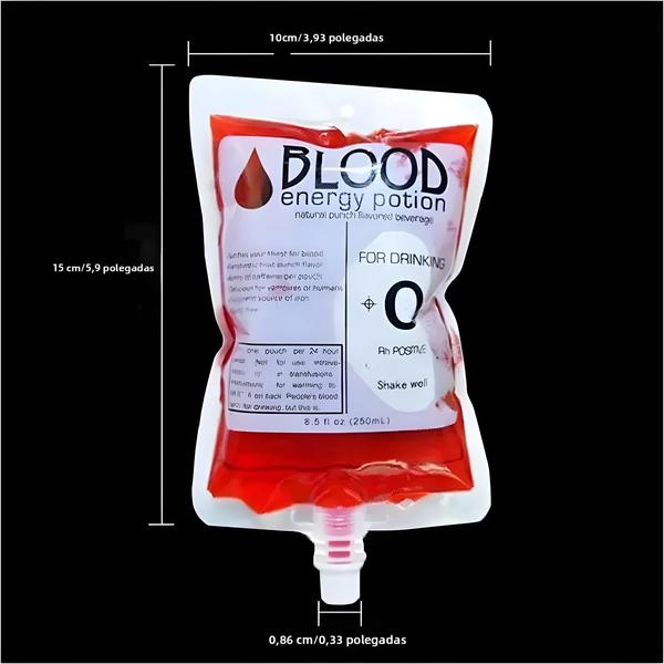 Imagem de Adereços de Halloween - 10 Bolsas de Sangue de Vampiro em PVC (Alimentício)