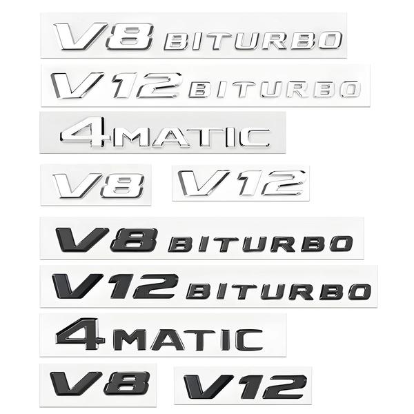 Imagem de Adesivo 3D para Carro Mercedes Benz AMG - Emblema Preto em ABS