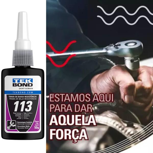 Imagem de Adesivo Anaeróbico Trava Rosca Baixo Torque 50g 113 TekBond