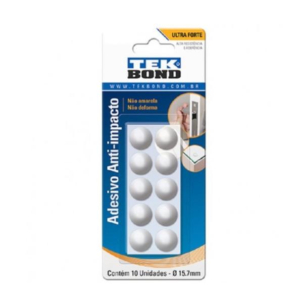 Adesivo Anti-Impacto Bumper Gota G 15,7Mm Com 10 Unid Tekbond Imagem de Adesivo Anti-Impacto Bumper Gota G 15,7Mm Com 10 Unid Tekbond