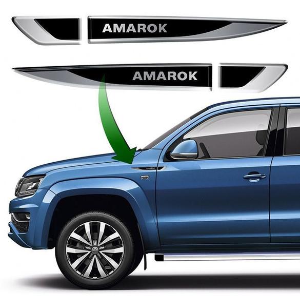 Imagem de Adesivo Aplique Cromado Resinado Vw Amarok High Quality