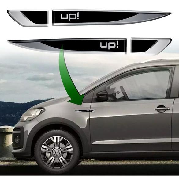 Imagem de Adesivo Aplique Cromado Resinado Vw Up! High Quality