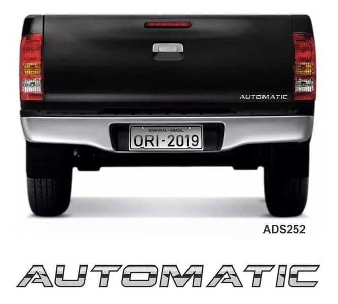 Imagem de Adesivo Automatic Hilux Srv Emblema Cromado Tampa Traseira