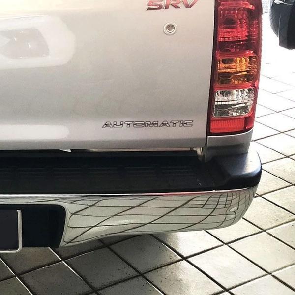 Imagem de Adesivo Automatic Hilux Srv Emblema Cromado Tampa Traseira