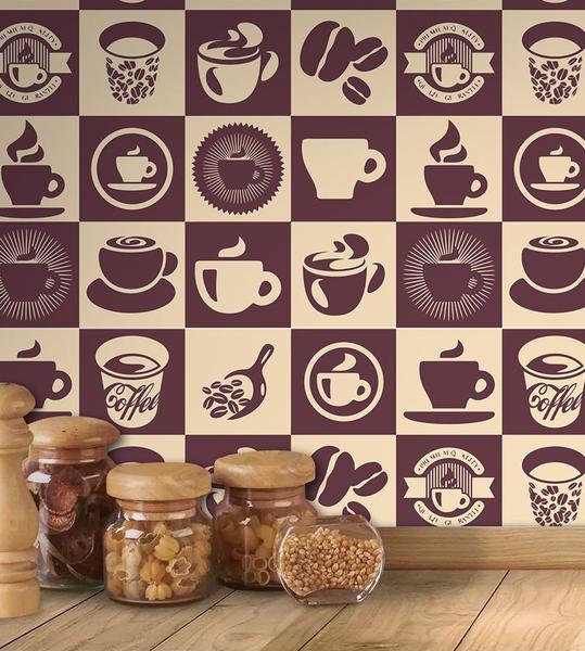 Imagem de Adesivo Azulejo Cozinha Lavável Café