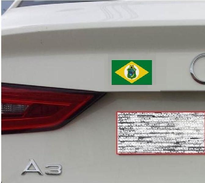 Imagem de Adesivo Bandeira Ceará 7,5x5cm - Fixação Veículos