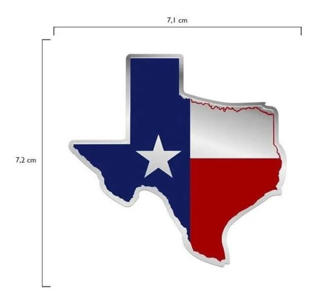 Imagem de Adesivo Bandeira Texas Resinado Emblema Universal Carro Moto