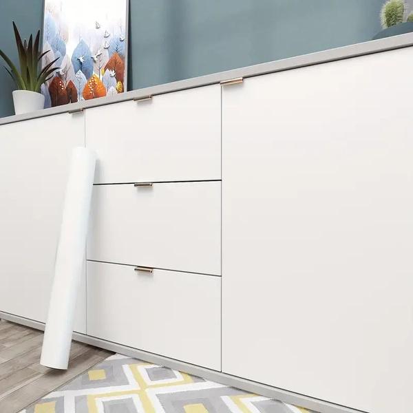 Imagem de Adesivo Branco Fosco Envelopamento Decoração Móveis 3m x 50cm