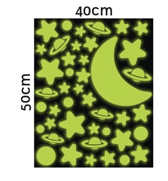 Adesivo Brilha No Escuro - Galáxia - Estrelas - Planetas Lua - Micro Oficina Imagem de Adesivo Brilha No Escuro - Galáxia - Estrelas - Planetas Lua