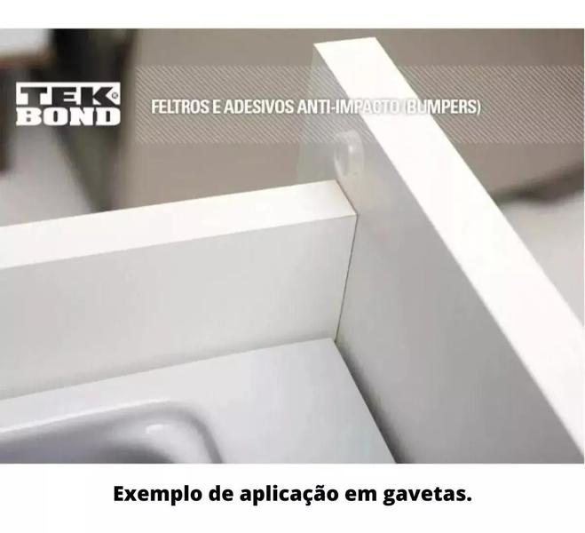 Imagem de Adesivo Bumper Anti Impacto 12,7mm C/ 12 Peças - Tekbond