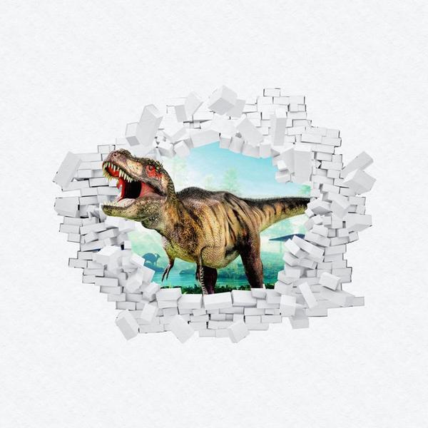 Imagem de Adesivo Buraco na Parede Recortado Dinossauro Rex PPDAD021