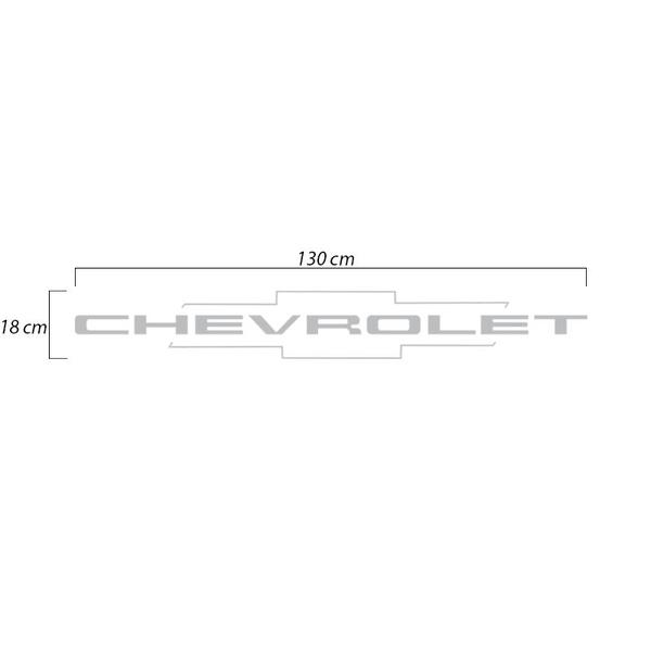 Imagem de Adesivo Chevrolet C10 C14 C15 D10 Faixa Tampa Traseira Prata