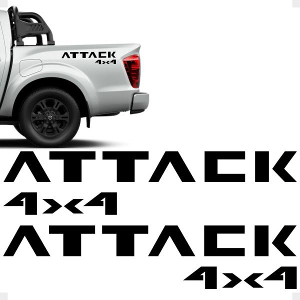 Imagem de Adesivo Compatível Frontier Attack 4x4 2023 Lateral Preto 